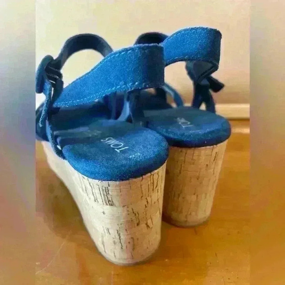 TOMS Majolica wedge sandals 9W never worn - Picture 6 of 8